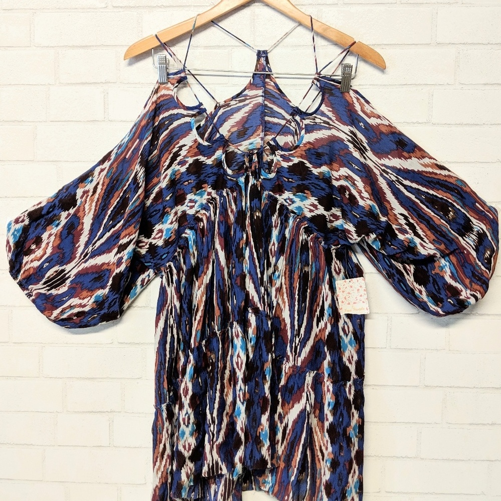 NWT Free People blue boho tunic